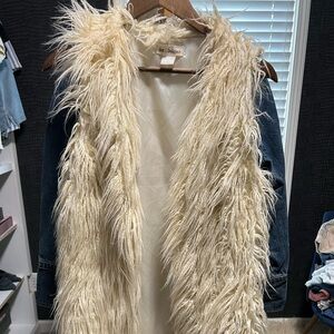 Faux sheep skin cardigan